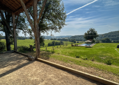 vue terrain de petanque maison puchouaou